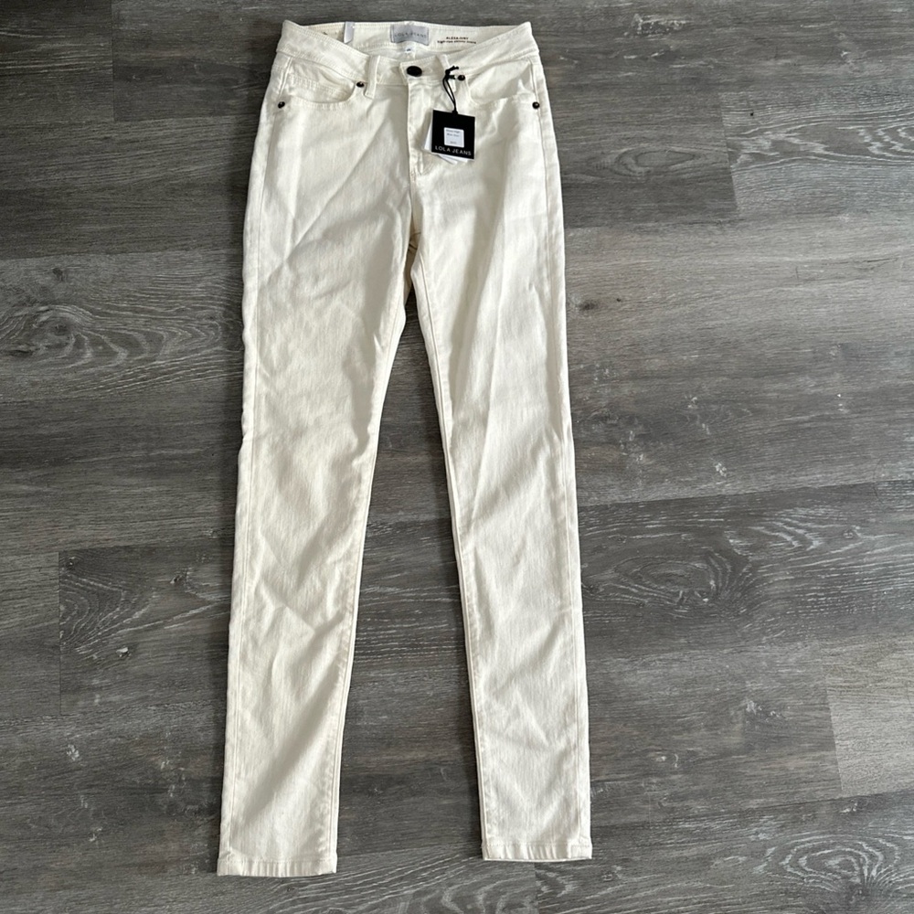Women’s Lola Ivory Alexa High Rise Skinny Jeans, Size 25. Brand New with Tags!